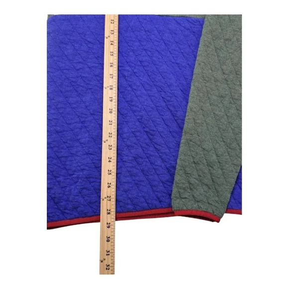 $150 Orvis Outdoor Quilted Blue Tarragon Colorblock Snap Sweatshirt Fall 23/Sz M - Picture 12 of 13